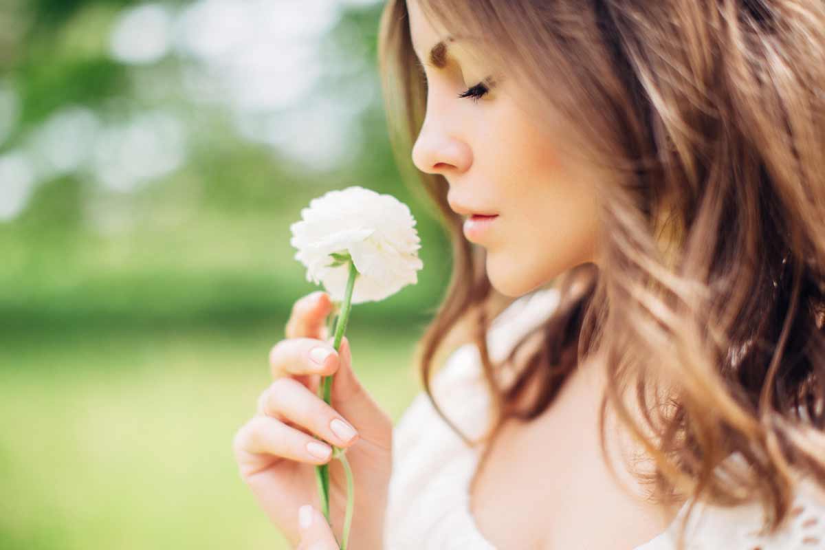 Woman with a flower